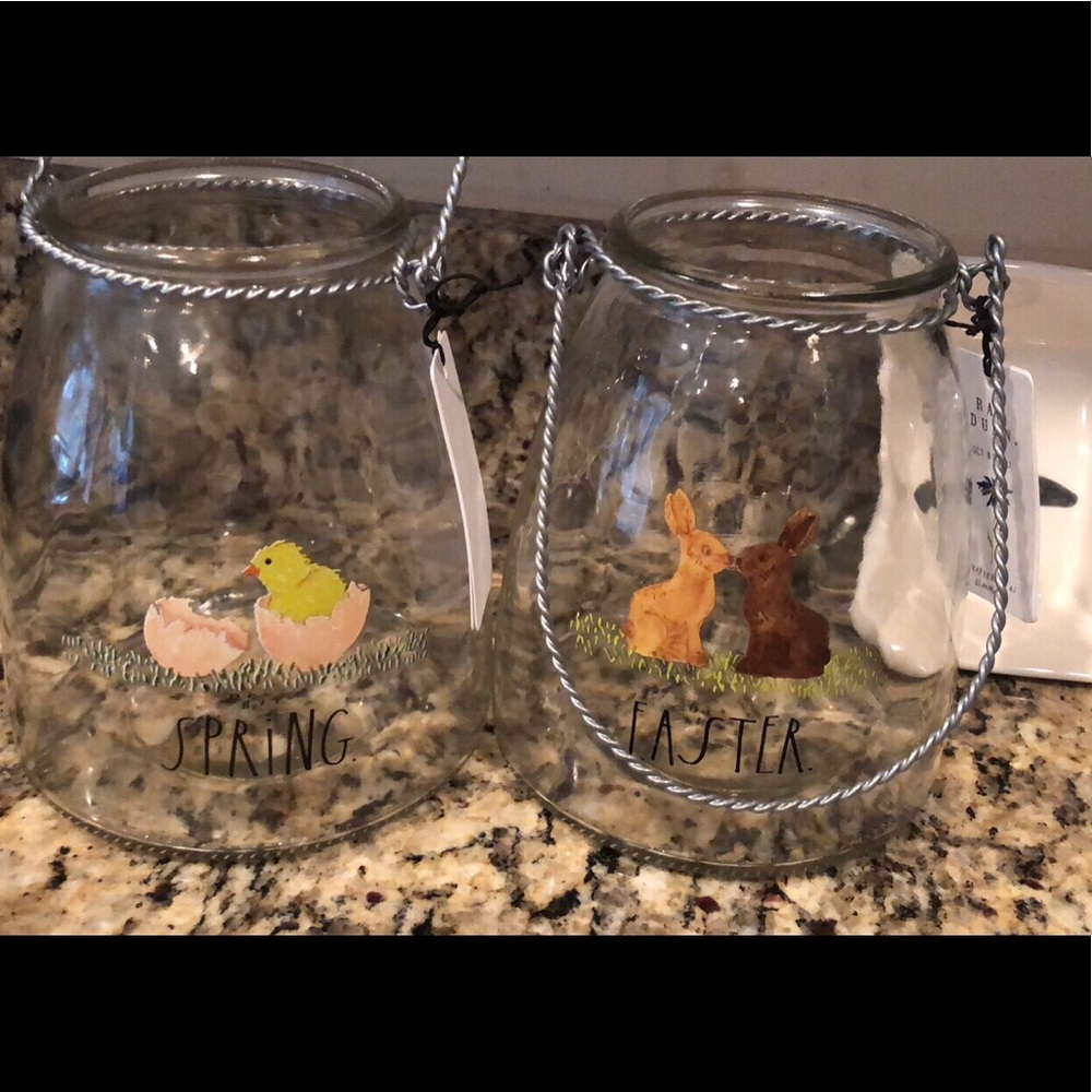 Rae Dunn Spring/Easter glassware
